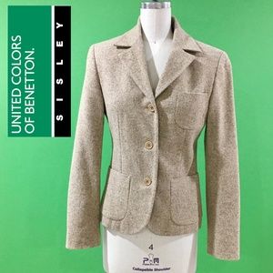 😘😍UNITED COLORS OF BENETTON WOOL RIDING JACKET